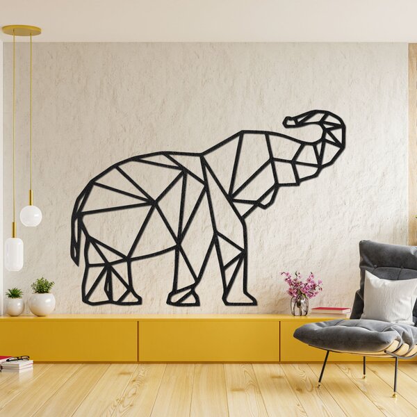 Geometrický obraz na stenu slon - MALRVIN: HDF - Javor 50 x 35 cm 4397-82529 HDF0236