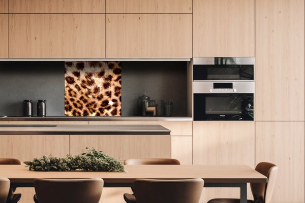 DIMEX | Plexisklo za kuchynskú linku PGT-06060-069 | 60 x 60 cm Leopardia koža