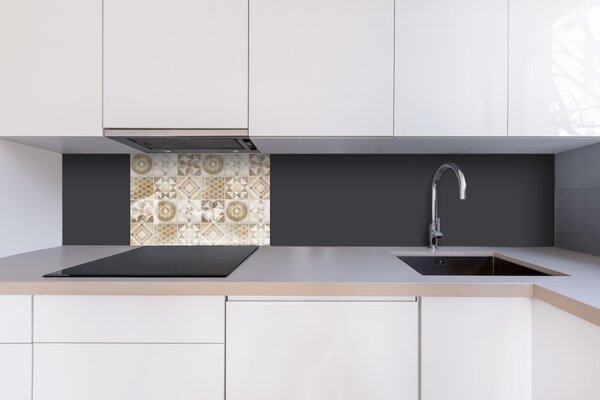 DIMEX | Plexisklo za kuchynskú linku PGT-06040-168 | 60 x 40 cm Béžové kachličky