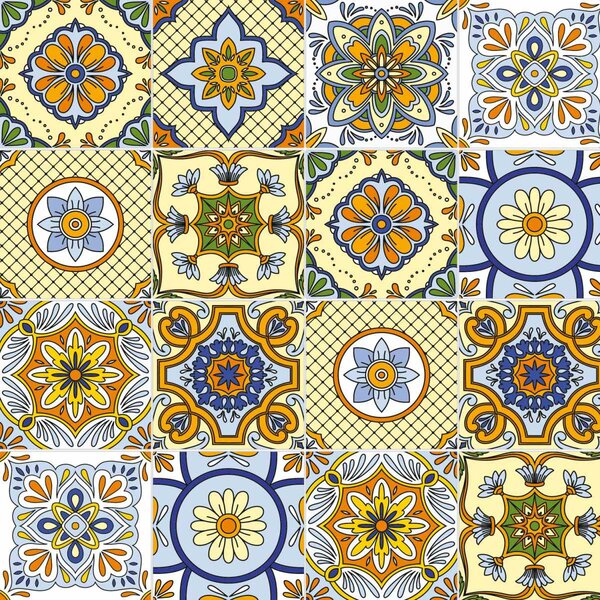 DIMEX | Plexisklo za kuchynskú linku PGT-06060-164 | 60 x 60 cm Žlté kachličky