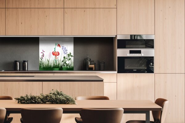 DIMEX | Plexisklo za kuchynskú linku PGT-06060-182 | 60 x 60 cm Lúčny dizajn