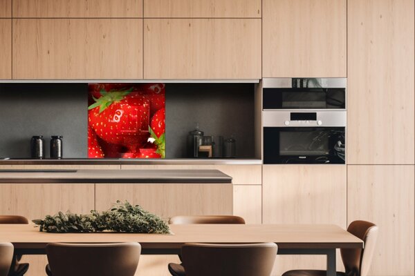 DIMEX | Plexisklo za kuchynskú linku PGT-06060-025 | 60 x 60 cm Jahody
