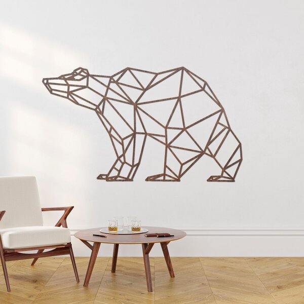 Drevený obraz na stenu Geometrický medveď | BRUKO: HDF - Javor 60 x 34 cm 4399-83168 HDF0244