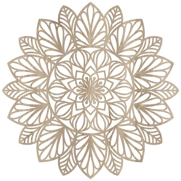 Drevená mandala na stenu | LOTUS: HDF - Orech 20 cm 4402-83848 HDF0255