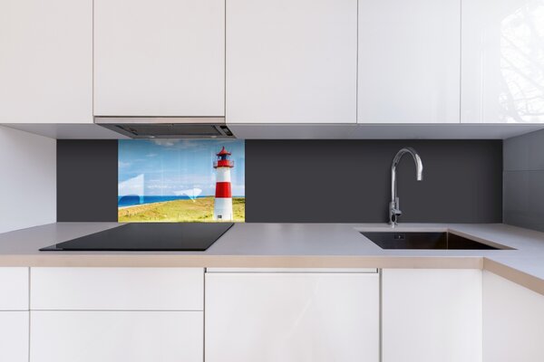 DIMEX | Plexisklo za kuchynskú linku PGT-06040-119 | 60 x 40 cm Maják na pláži