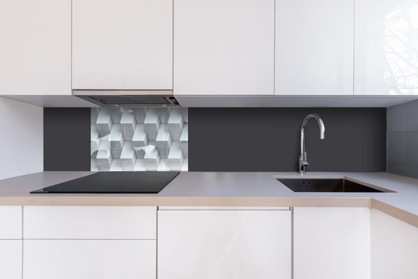 DIMEX | Plexisklo za kuchynskú linku PGT-06040-096 | 60 x 40 cm 3D kubický múr