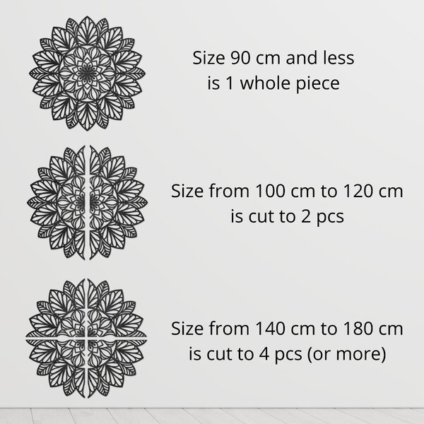 Drevená mandala na stenu | LOTUS: HDF - Orech 20 cm 4402-83848 HDF0255