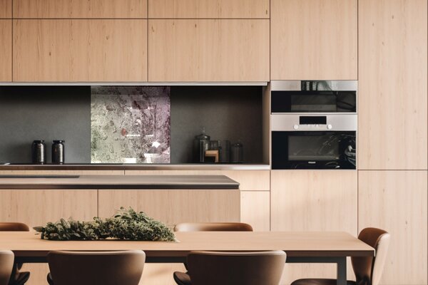 DIMEX | Plexisklo za kuchynskú linku PGT-06060-261 | 60 x 60 cm Textúra starého betónového múru