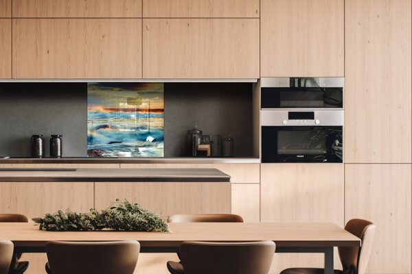 DIMEX | Plexisklo za kuchynskú linku PGT-06060-109 | 60 x 60 cm Západ slnka