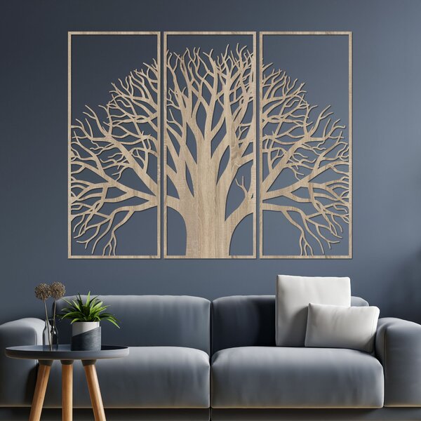 Drevený viacdielny obraz Strom života | SOJI: HDF - Javor 80 x 66 cm 4405-84574 HDF0190
