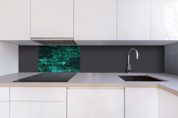 DIMEX | Plexisklo za kuchynskú linku PGT-06040-281 | 60 x 40 cm Tmavozelená mramorová textúra