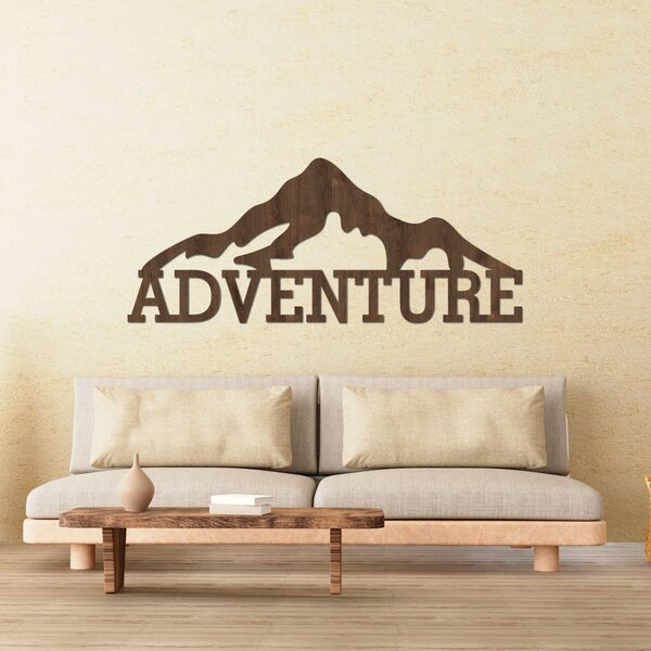 Vyrezávaný drevený obraz na stenu hory - ADVENTURE: HDF - Javor 60 x 25 cm 4406-84813 HDF0406
