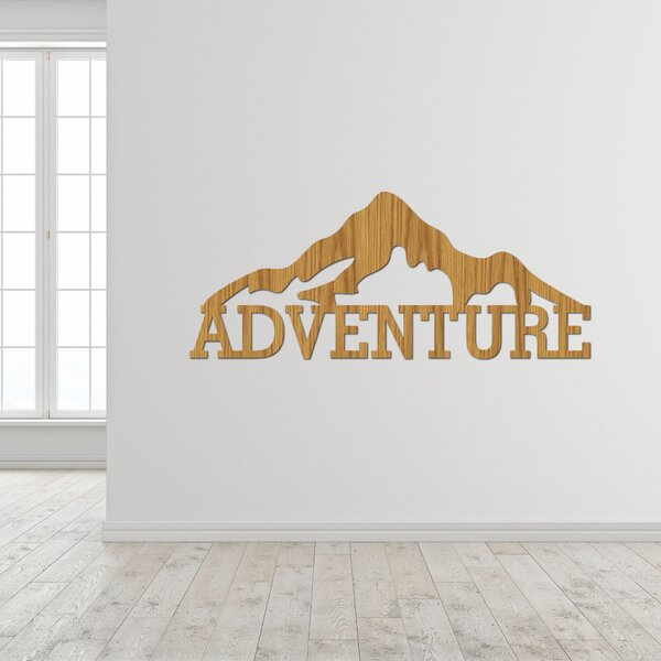 Vyrezávaný drevený obraz na stenu hory - ADVENTURE: HDF - Javor 60 x 25 cm 4406-84813 HDF0406