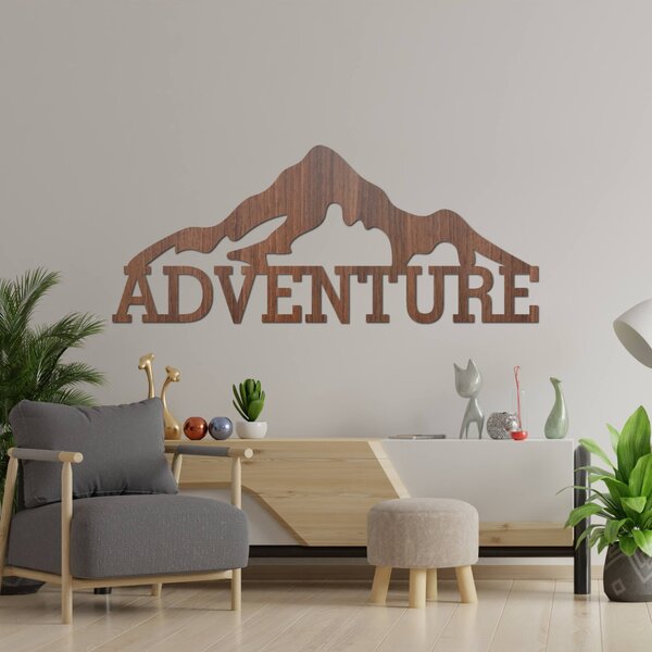 Vyrezávaný drevený obraz na stenu hory - ADVENTURE: HDF - Javor 60 x 25 cm 4406-84813 HDF0406