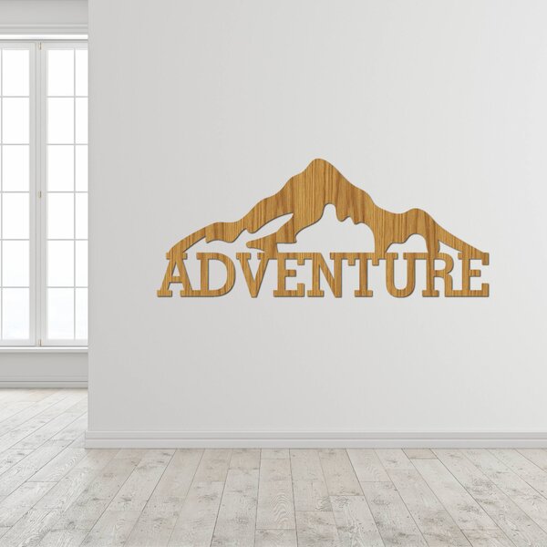 Vyrezávaný drevený obraz na stenu hory - ADVENTURE: HDF - Javor 60 x 25 cm 4406-84813 HDF0406