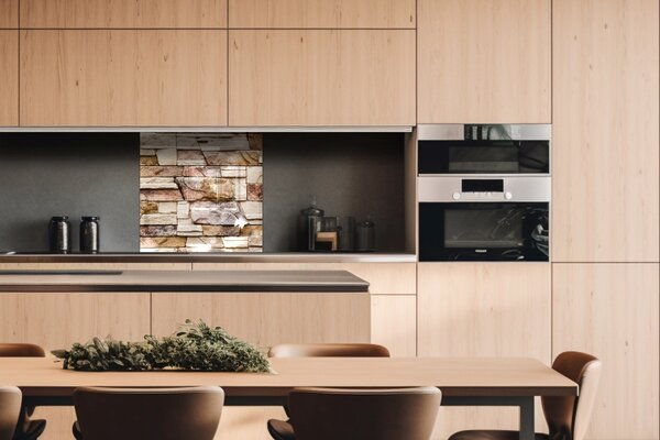 DIMEX | Plexisklo za kuchynskú linku PGT-06060-088 | 60 x 60 cm Kamenný múr