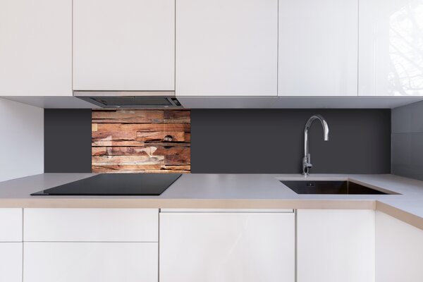 DIMEX | Plexisklo za kuchynskú linku PGT-06040-063 | 60 x 40 cm Drevený múr