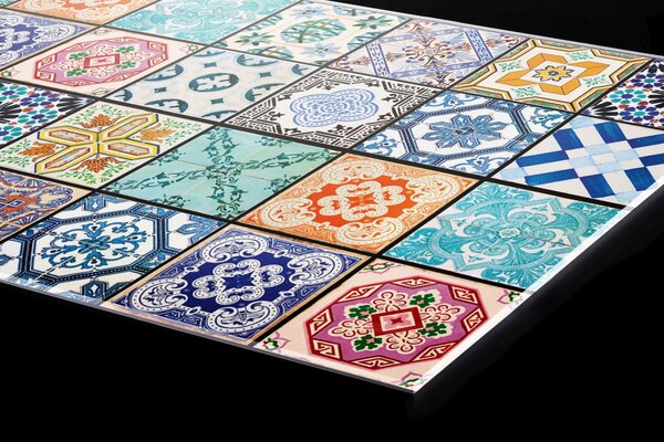 DIMEX | Plexisklo za kuchynskú linku PGT-06060-079 | 60 x 60 cm Starobylé kachličky