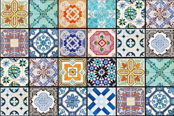 DIMEX | Plexisklo za kuchynskú linku PGT-06040-079 | 60 x 40 cm Starobylé kachličky