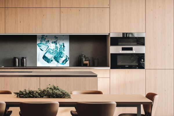 DIMEX | Plexisklo za kuchynskú linku PGT-06060-002 | 60 x 60 cm Ľadové kocky