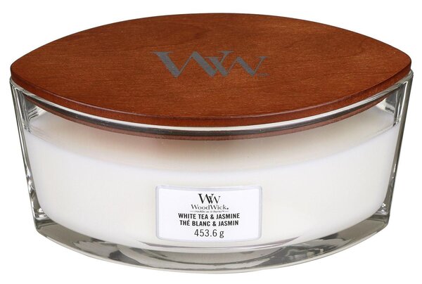 Vonná sviečka WoodWick - White Tea and Jasmine 454 g