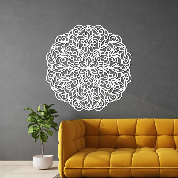 Drevená mandala na stenu, kvetinová dekorácia | MELLANY: HDF - Javor 20 cm 4412-85828 HDF0248