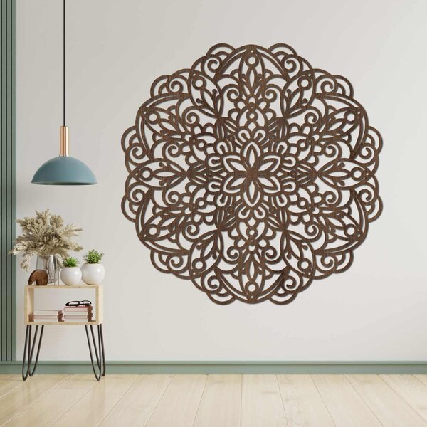 Drevená mandala na stenu, kvetinová dekorácia | MELLANY: HDF - Javor 20 cm 4412-85828 HDF0248