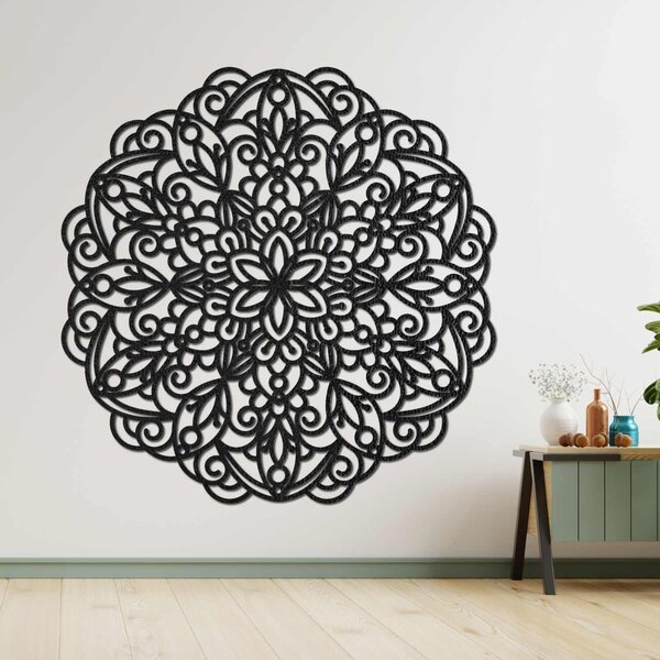 Drevená mandala na stenu, kvetinová dekorácia | MELLANY: HDF - Javor 20 cm 4412-85828 HDF0248