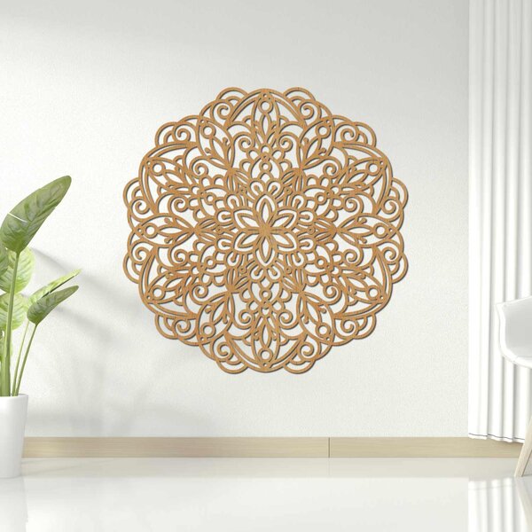 Drevená mandala na stenu, kvetinová dekorácia | MELLANY: HDF - Javor 20 cm 4412-85828 HDF0248