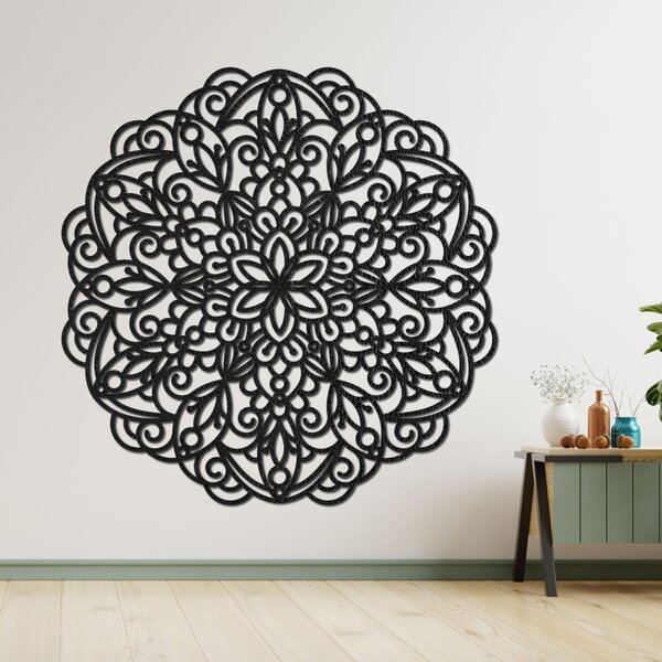 Drevená mandala na stenu, kvetinová dekorácia | MELLANY: HDF - Javor 20 cm 4412-85828 HDF0248