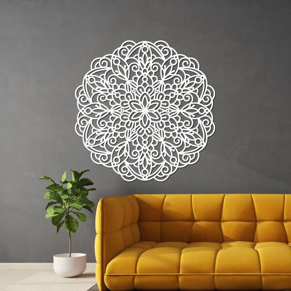 Drevená mandala na stenu, kvetinová dekorácia | MELLANY: HDF - Javor 20 cm 4412-85828 HDF0248