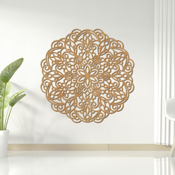 Drevená mandala na stenu, kvetinová dekorácia | MELLANY: HDF - Javor 20 cm 4412-85828 HDF0248