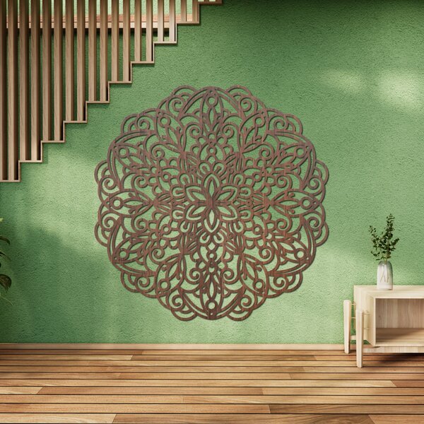 Drevená mandala na stenu, kvetinová dekorácia | MELLANY: HDF - Javor 20 cm 4412-85828 HDF0248