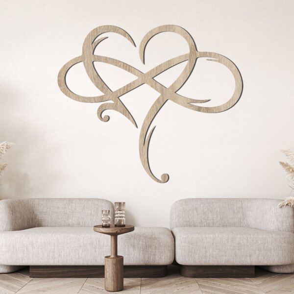 Drevený obraz na stenu motívom srdca | LOVE: HDF - Javor 30 x 26 cm 4424-87466 HDF0389