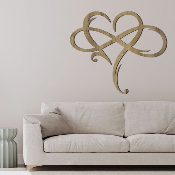 Drevený obraz na stenu motívom srdca | LOVE: HDF - Javor 30 x 26 cm 4424-87466 HDF0389