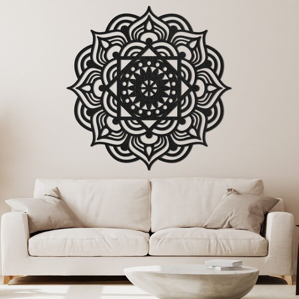 Drevená mandala na stenu ako obraz | SYMMETRIA: HDF - Javor 20 cm 4431-88616 HDF0353