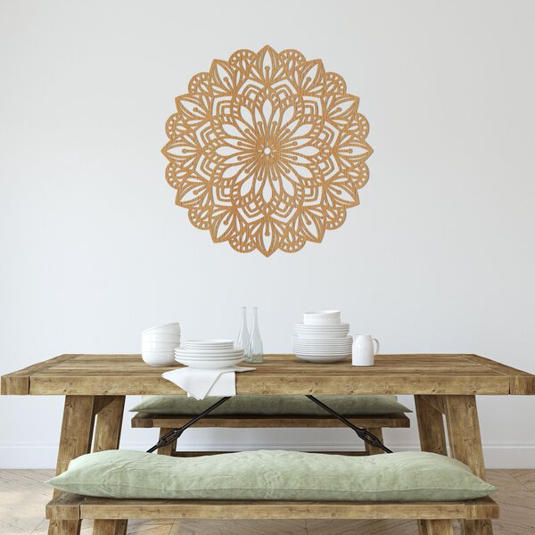 Drevená dekorácia na stenu mandala | PETALUM: HDF - Javor 20 cm 4430-88371 HDF0252