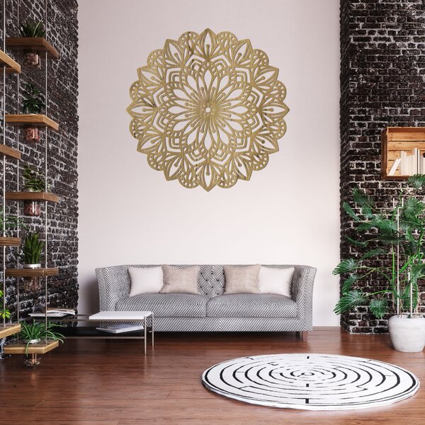 Drevená dekorácia na stenu mandala | PETALUM: HDF - Javor 20 cm 4430-88371 HDF0252