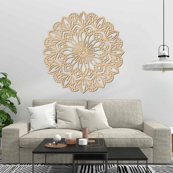 Drevená dekorácia na stenu mandala | PETALUM: HDF - Javor 20 cm 4430-88371 HDF0252