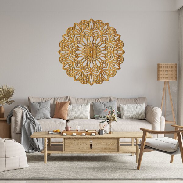 Drevená dekorácia na stenu mandala | PETALUM: HDF - Javor 20 cm 4430-88371 HDF0252