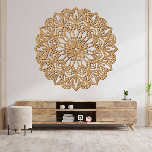 Drevená dekorácia na stenu mandala | PETALUM: HDF - Javor 20 cm 4430-88371 HDF0252