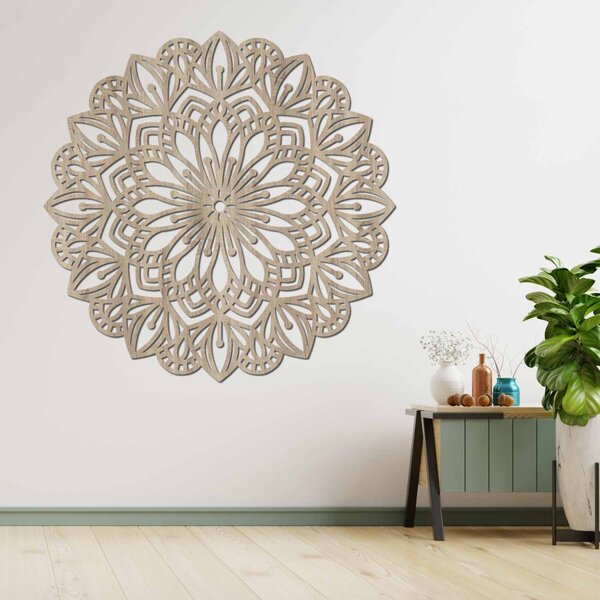 Drevená dekorácia na stenu mandala | PETALUM: HDF - Javor 20 cm 4430-88371 HDF0252
