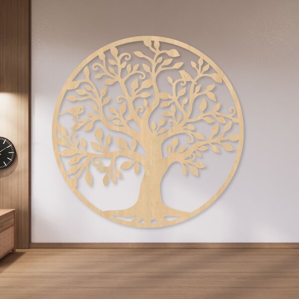 Drevený obraz Strom života – elegantná nástenná dekorácia z dreva | LIFIRIN: HDF - Orech 20 cm 4434-88913 HDF0510