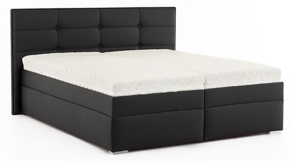 DREVONA® Manželská posteľ 160 x 200 čierna koženka ANDORA, Eternity 14