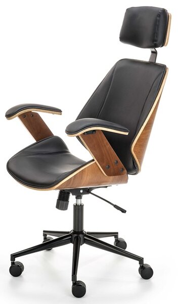 Kancelárska stolička AGNOZAU orech/čierna