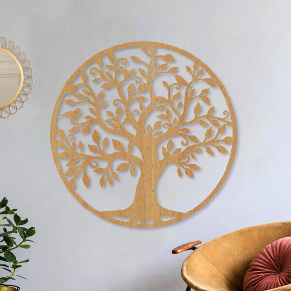 Drevený obraz Strom života – elegantná nástenná dekorácia z dreva | LIFIRIN: HDF - Orech 20 cm 4434-88913 HDF0510