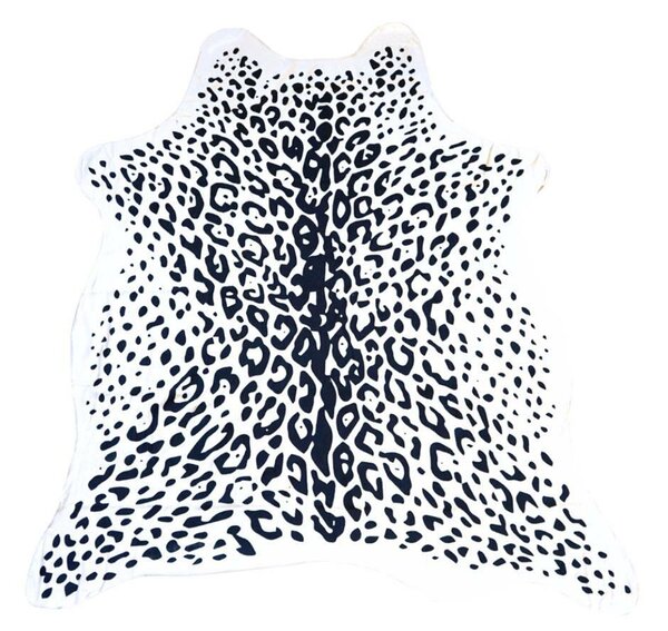 Osuška LEOPARD, čiernobiela 146 x 150 cm, 100% polyester