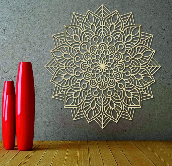 Drevená mandala na stenu | LAFET: HDF - Javor 20 cm 4438-106309 HDF0319-A