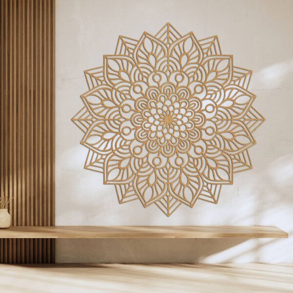 Drevená mandala na stenu | LAFET: HDF - Javor 20 cm 4438-106309 HDF0319-A