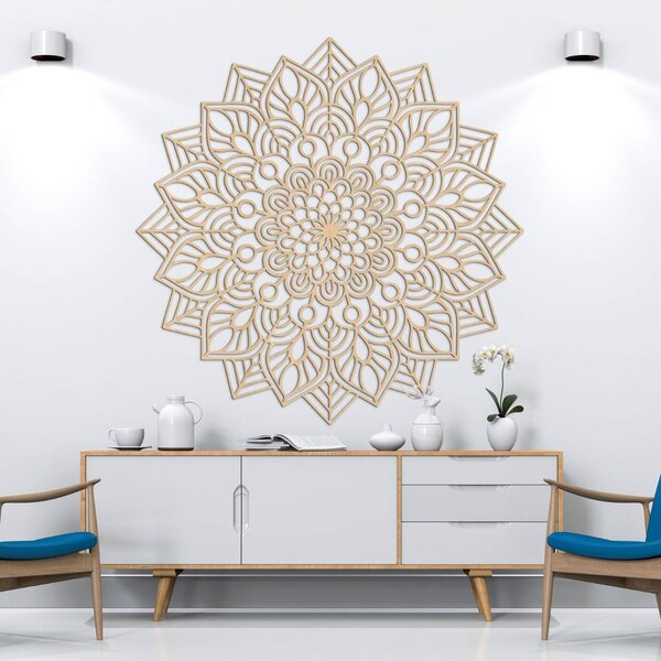 Drevená mandala na stenu | LAFET: HDF - Javor 20 cm 4438-106309 HDF0319-A